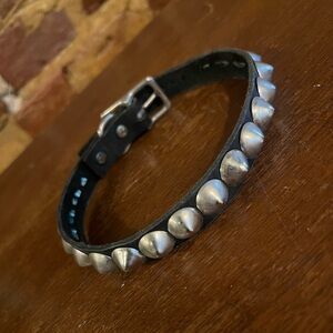 Black Leather Studded Choker